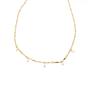 Silverite Gemstone Drop Necklace - Topaz Jewelry