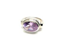 Load image into Gallery viewer, Sterling Silver Oval Amethyst Ring - Topaz Jewelry

