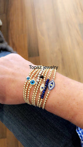 Evil Eye Stretch Bracelet - Topaz Jewelry