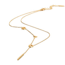 Load image into Gallery viewer, LOVE Y Lariat Necklace - Topaz Jewelry
