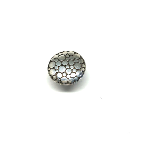 Dotted Circular Ring,Silver Statement Ring,Round Statement Ring, - Topaz Jewelry