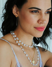 Load image into Gallery viewer, 10K Gold Threaders ,10K Gold Disc Threaders Earrings - Topaz Jewelry
