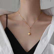 Load image into Gallery viewer, Heart Lariat Necklace,Adjustable Heart Lariat Necklace,18K Gold Stainless Steel Lariat Necklace,Topaz Jewelry
