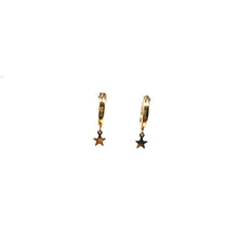 Load image into Gallery viewer, Gold Star Hoops,Star Hoop Earrings - Topaz Jewelry

