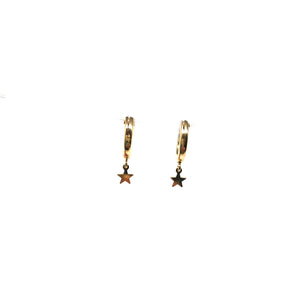 Gold Star Hoops,Star Hoop Earrings - Topaz Jewelry