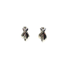 Load image into Gallery viewer, Sterling Silver X Earrings ,Everyday Earrings- Topaz Custom Jewelry
