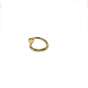 10K Solid Gold Nail Ring,Gold Nail Ring,Open Nail Ring