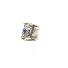 Load image into Gallery viewer, Silver Statement Ring,Swarovski Crystal Statement Ring,Topaz Jewelry
