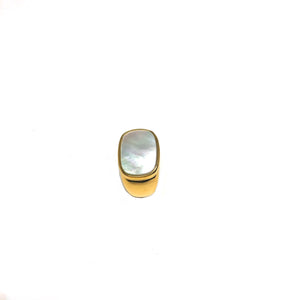Mother of Pearl Ring, Mother of Pearl Statement Ring, Topaz Jewelry
