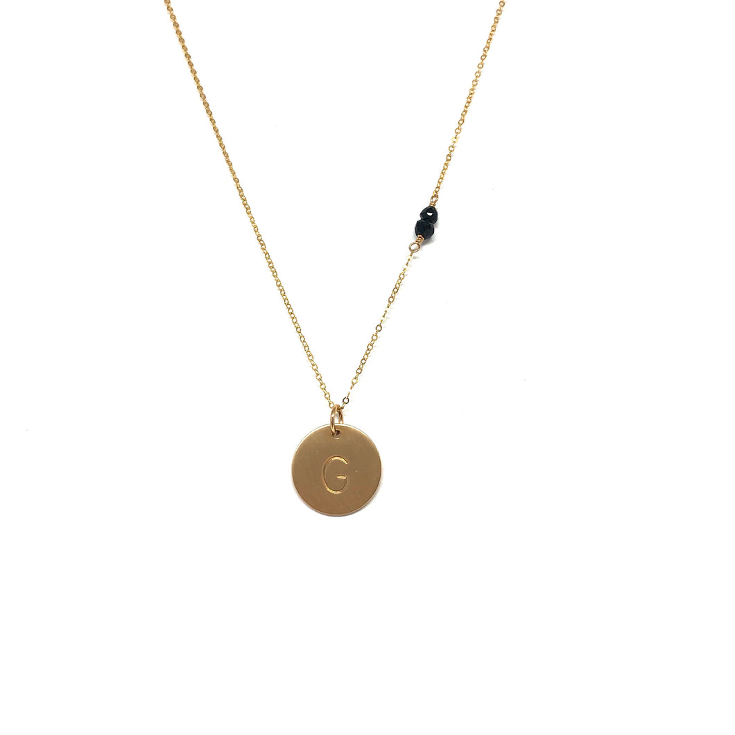 Initial G Necklace - Topaz Jewelry