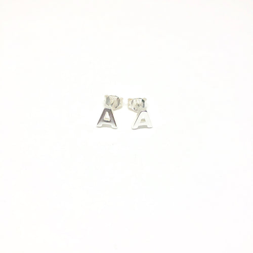 Initial A Studs Earrings - Topaz Jewelry