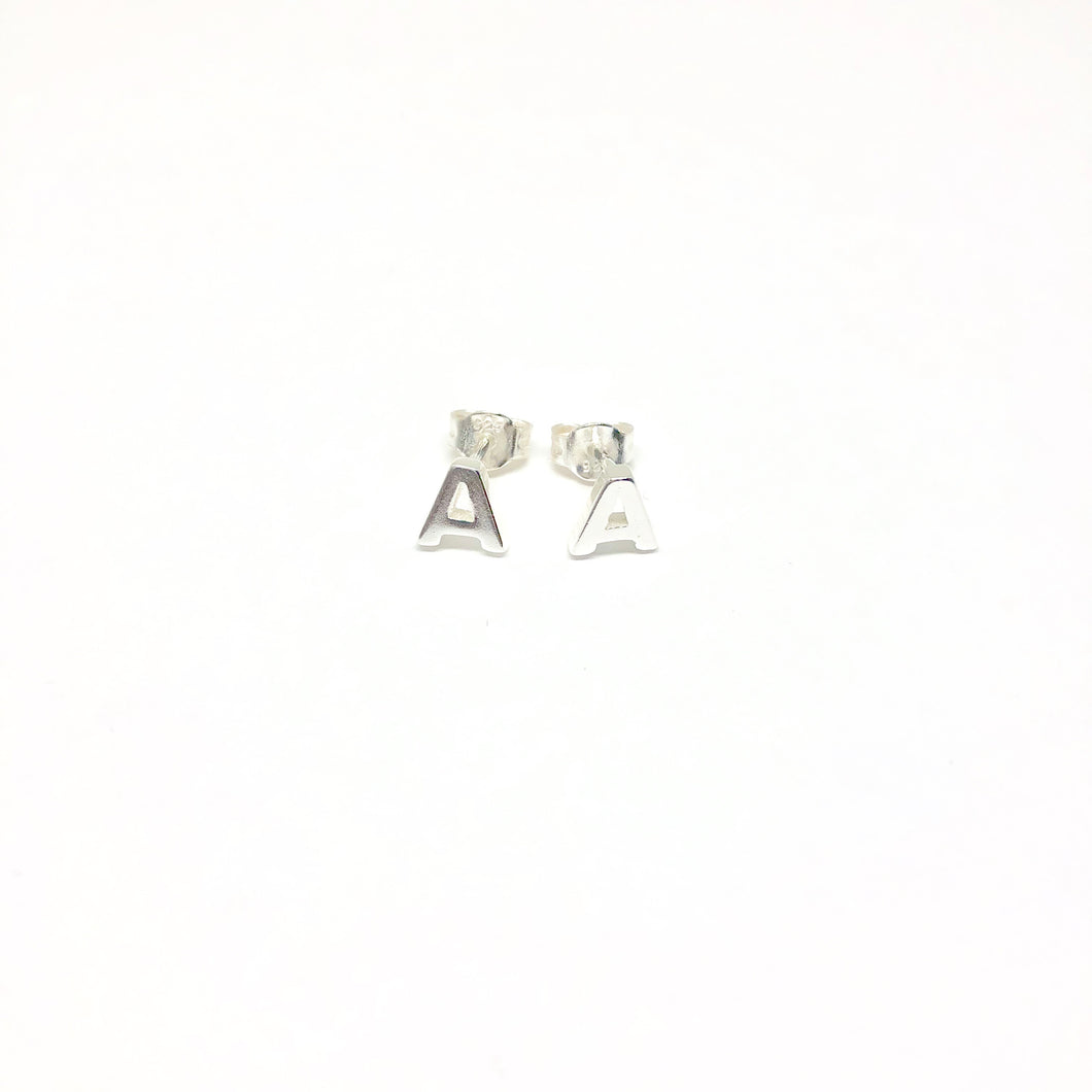 Initial A Studs Earrings - Topaz Jewelry
