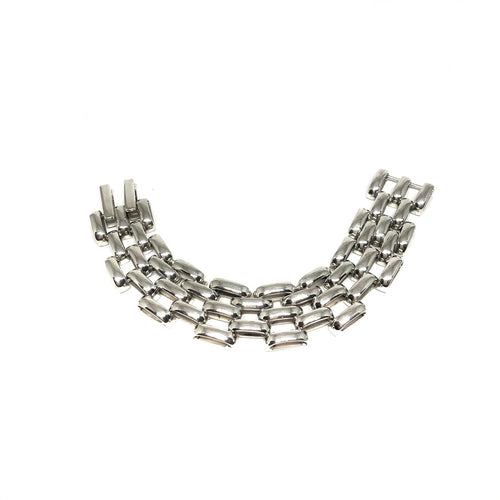 Sterling Silver Links Bracelet,Silver Statement Bracelet,Topaz Jewelry
