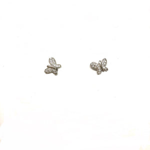 Dainty Butterfly Earrings, Butterfly Post Earrings, Sparkling Butterfly Earrings, Topaz Jewelry