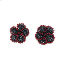 Load image into Gallery viewer, Hematite Flower Post Earrings - Topaz Custom Jewelry
