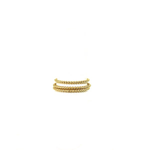  10K Solid Gold Dainty Bubble Ring - Topaz Jewelry