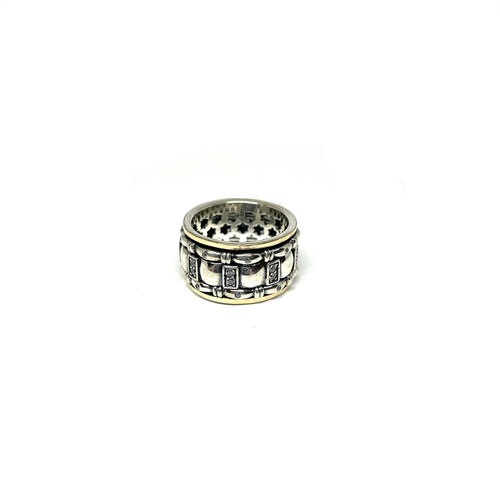 Meditation Ring,Spinner Ring,Sterling Silver Ring,9K Gold Spinner Ring, Topaz Jewelry 