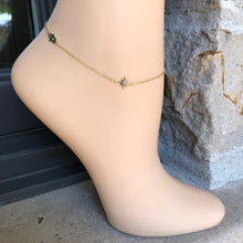 Load image into Gallery viewer, Eye,Starburst,Hamsa Gold Anklet,Gold Charm Anklet,Topaz Jewelry
