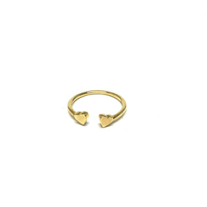 Double Heart Ring - Topaz Custom Jewelry