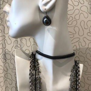 Black Adjustable Choker - Topaz Jewelry