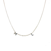 Load image into Gallery viewer, Tiny Floating Initial Necklace - Topaz Custom Jewelry
