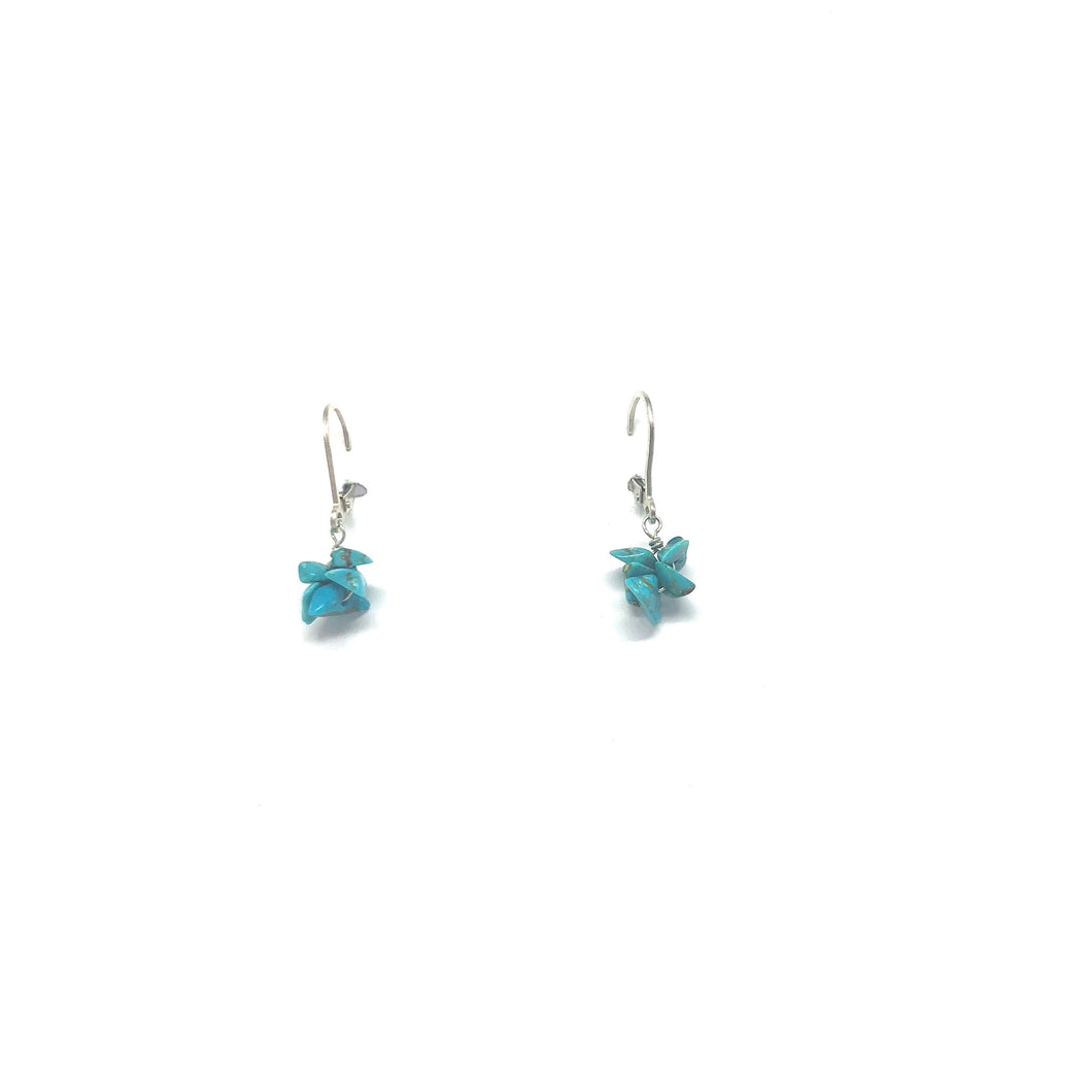 Cluster Turquoise Earrings - Topaz Custom Jewelry