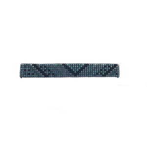 Blue Beaded Bracelet, Blue Adjustable Bracelet, Thin Soft Blue Bracelet,- Topaz Jewelry