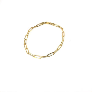 10K Paperclip Chain Bracelet - Topaz Jewelry