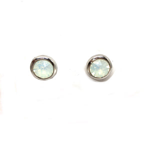Swarovski Crystal Stud Earrings,White Crystal Post Earrings,Everyday Post Earrings,Topaz Jewelry