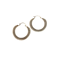 Load image into Gallery viewer, Dotted Hoops,Dotted Hoop Earrings,Statement Silver Hoop Earrings,Topaz Jewelry
