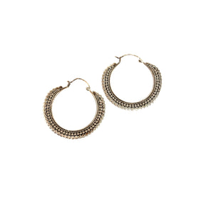Dotted Hoops,Dotted Hoop Earrings,Statement Silver Hoop Earrings,Topaz Jewelry