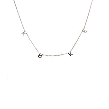 Load image into Gallery viewer, Four Floating Initial Necklace - Topaz Custom Jewelry
