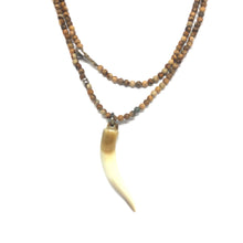 Load image into Gallery viewer, Sandalwood Horn Necklace - Topaz Jewelry
