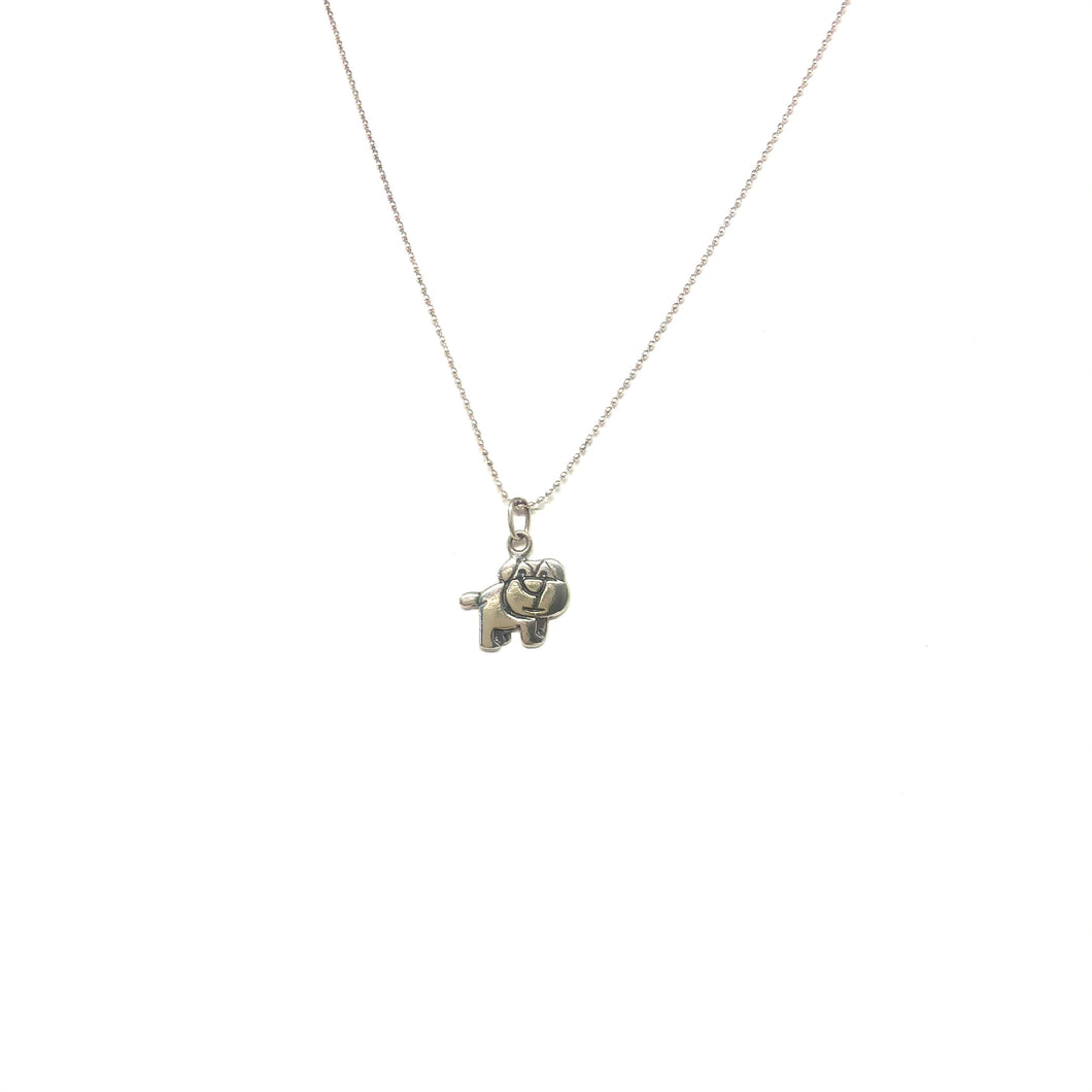 Sterling Silver Dog Pendant ,Sterling Silver Dog Charm  Necklace