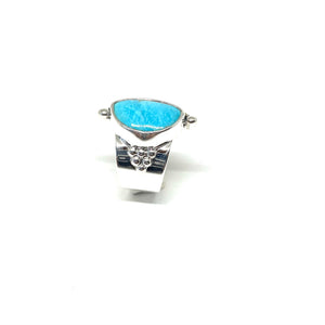 Sterling Silver Turquoise Ring,Gemstone Ring,Handmade Turquoise Ring,Topaz Jewelry