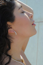 Load image into Gallery viewer, Dainty Pearls Hoop Earrings,Topaz Jewelry 
