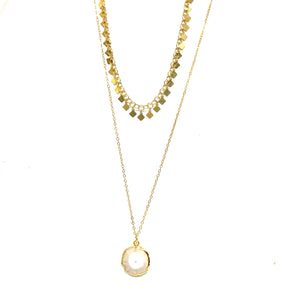 Dangle Squares Necklace - Topaz Custom Jewelry