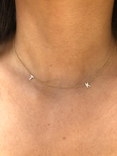 Load image into Gallery viewer, Tiny Floating Initial Necklace - Topaz Custom Jewelry
