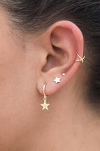 Load image into Gallery viewer, Gold Star Hoops,Star Hoop Earrings - Topaz Jewelry
