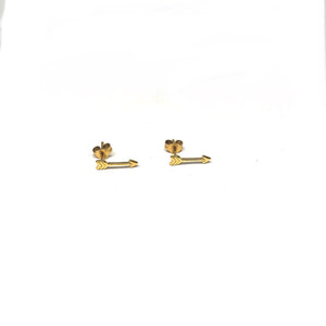 Gold Vermeil Dainty Arrow Stud Earrings