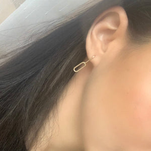 Paper Clip Stud Earrings