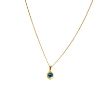 Load image into Gallery viewer, Solid Gold Evil Eye Necklace - Topaz Jewelry
