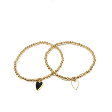 Load image into Gallery viewer, Black Heart Bracelet - Topaz Custom Jewelry

