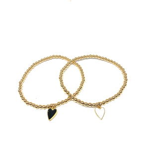 Black Heart Bracelet - Topaz Custom Jewelry