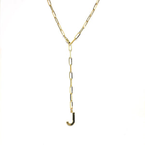 Initial J Lariat Necklace,J Lariat Necklace,Topaz Jewelry