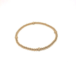 Gold Filled Stretch Bracelet,Stackable Balls Bracelet,Topaz Jewelry