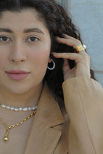 Load image into Gallery viewer, Dainty Pearls Hoop Earrings,Topaz Jewelry 
