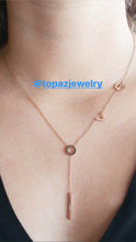 Load image into Gallery viewer, LOVE Y Lariat Necklace - Topaz Jewelry
