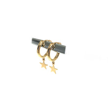 Load image into Gallery viewer, Gold Star Hoops,Star Hoop Earrings - Topaz Jewelry
