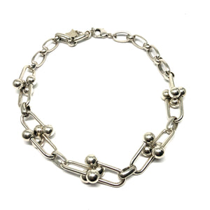 Silver Statement Necklace,Hardware Link Necklace - Topaz Jewelry